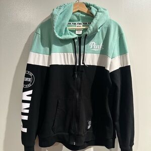 PINK Victoria's Secret Mint Zip-Up Hoodie